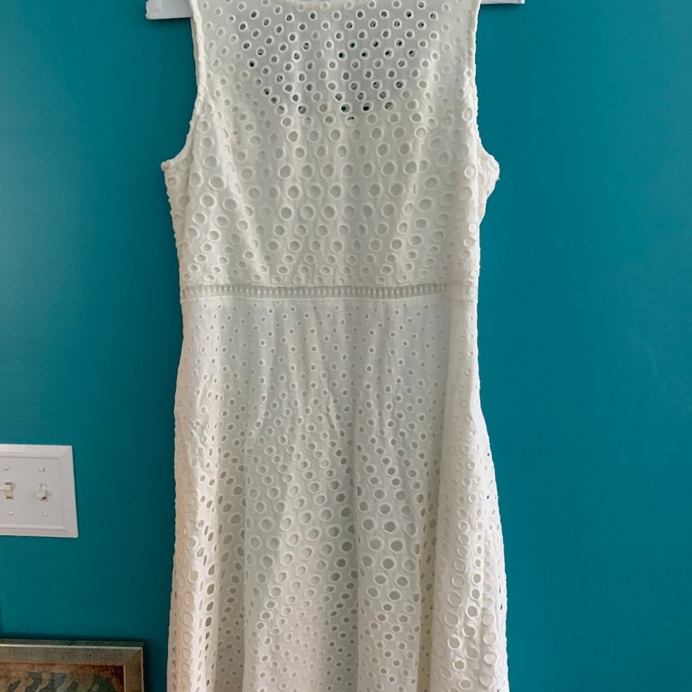 Ivory eyelet SS dress